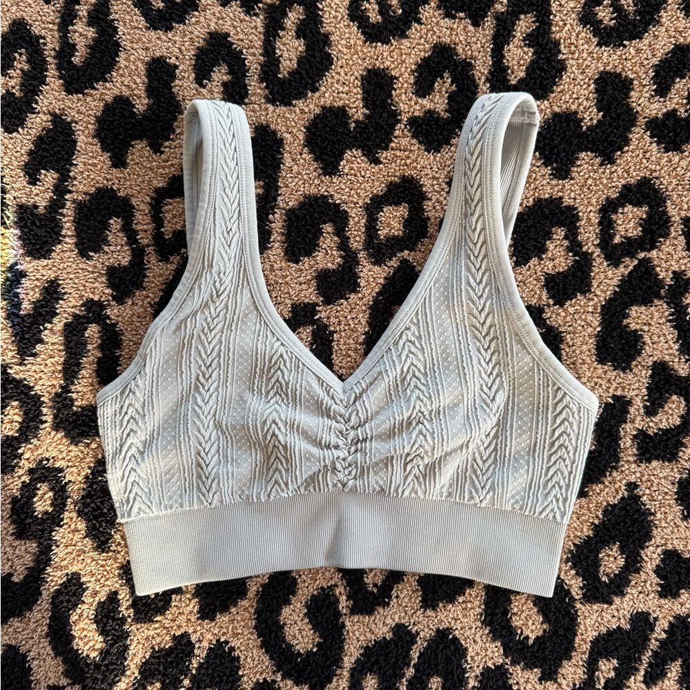 Aerie Textured Gray Bralette